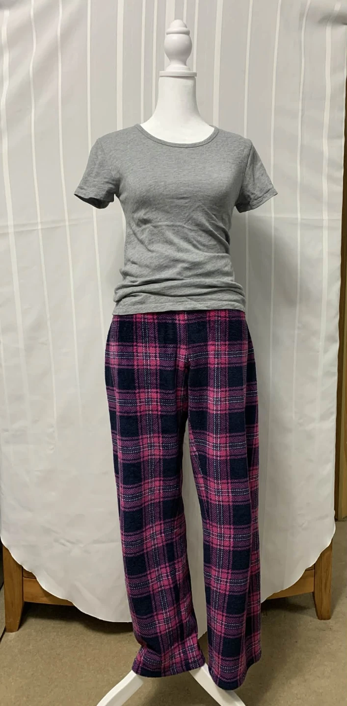 George Women's Plaid Fleece Pajama Pants Size M