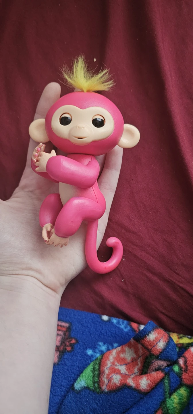 Interactive Pink Finger Monkey Toy