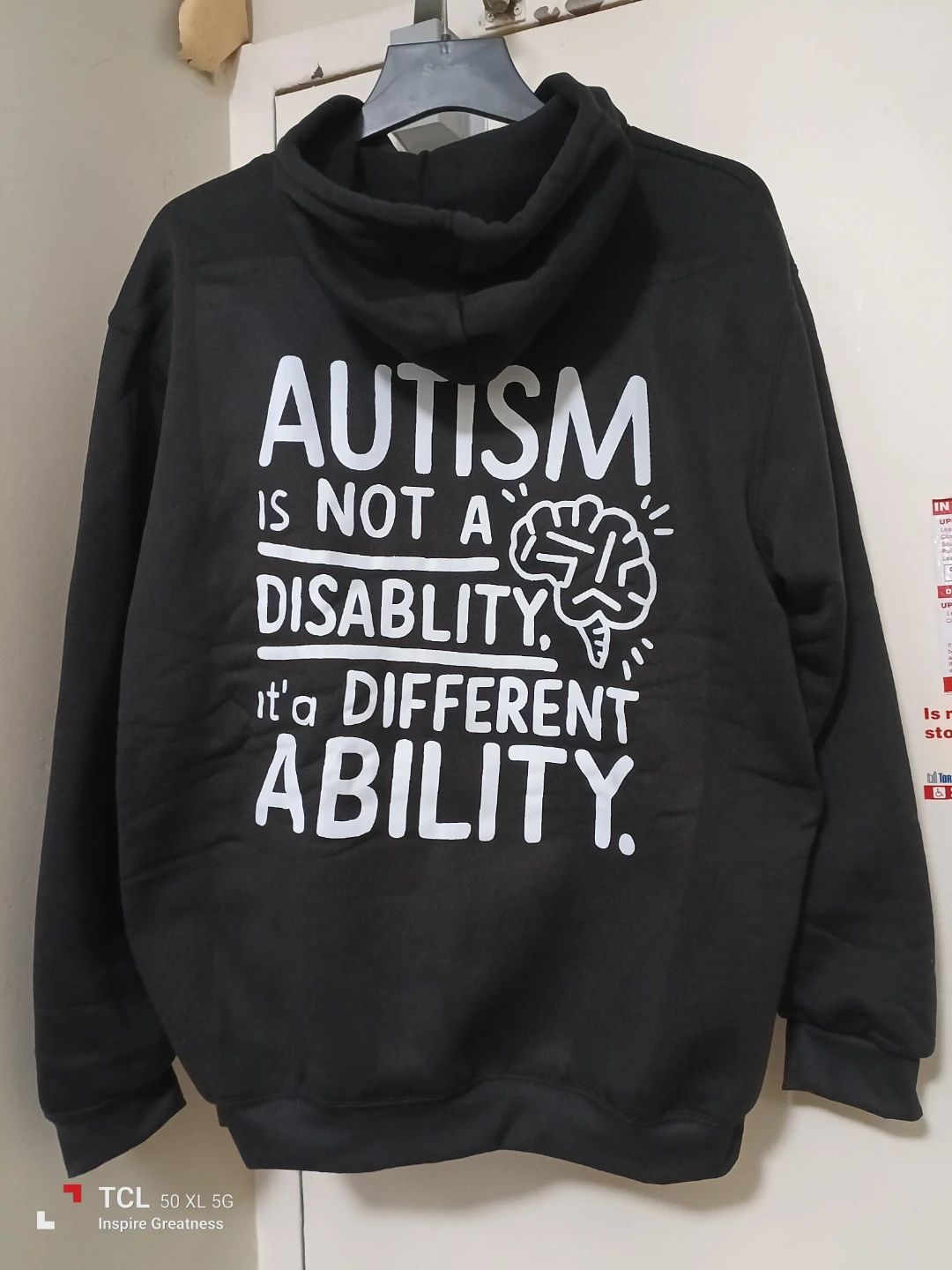 New!!! Black Autism Awareness Zip-Up Hoodie - photo 2