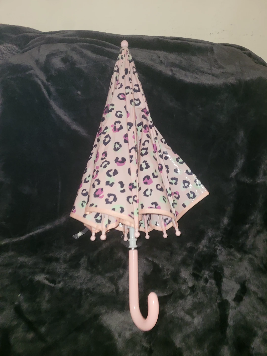 Pink Leopard Print Umbrella