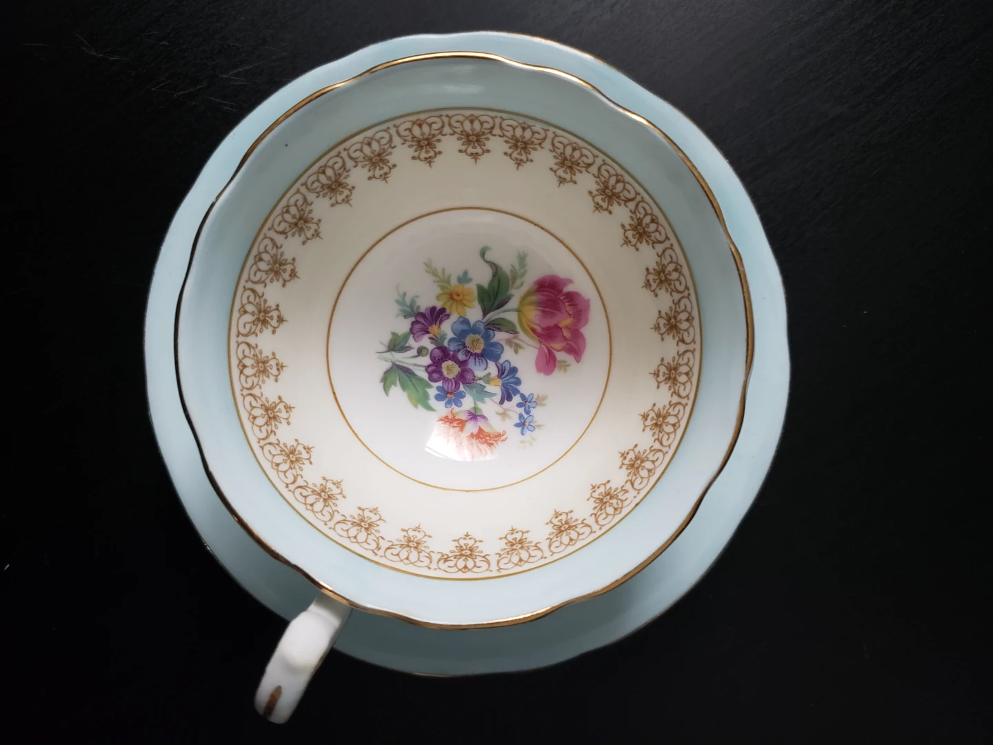 Aynsley Bone China Teacup and Saucer Set