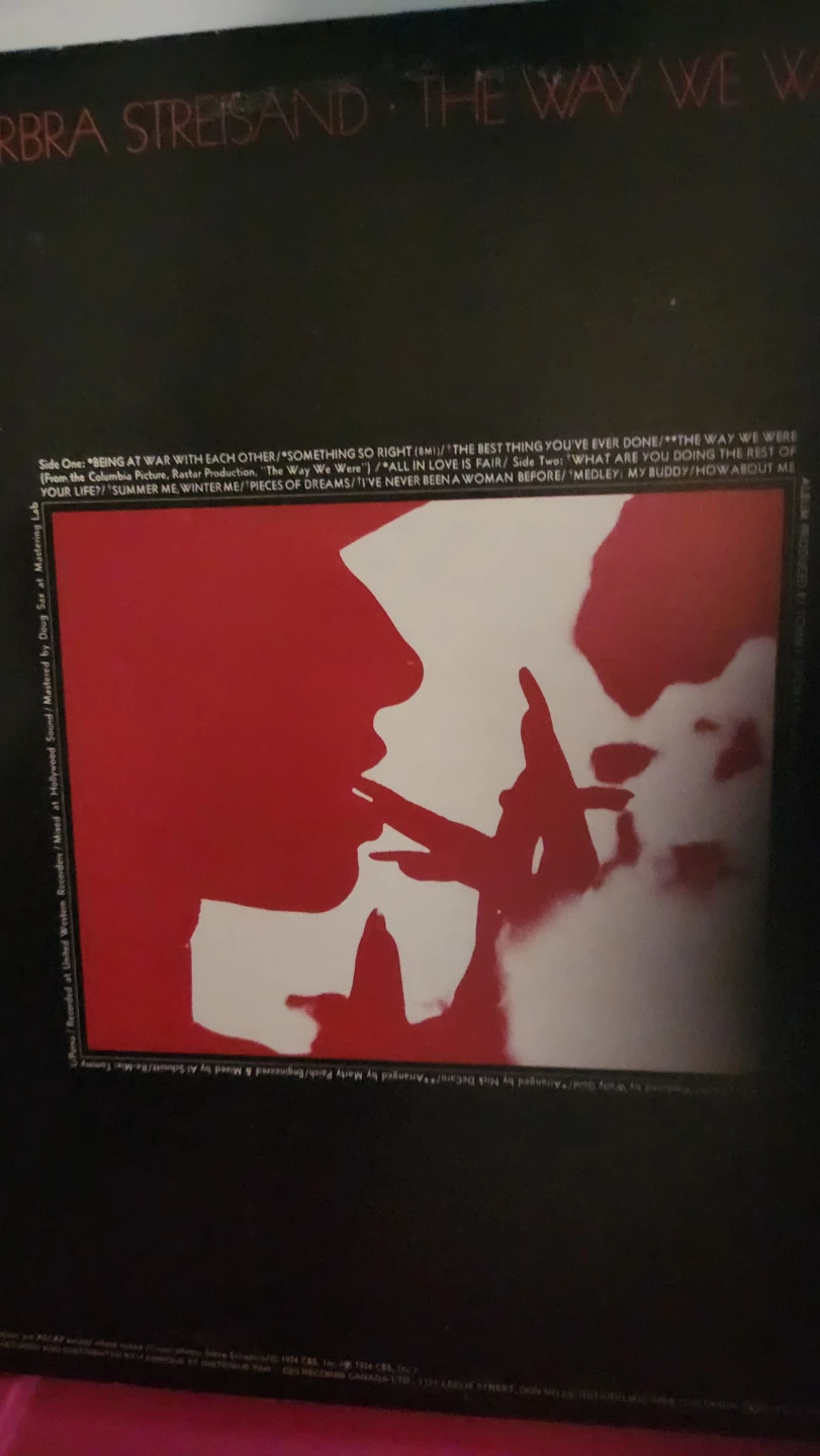 Barbra Streisand The Way We Were Vinyl Record LP - photo 3