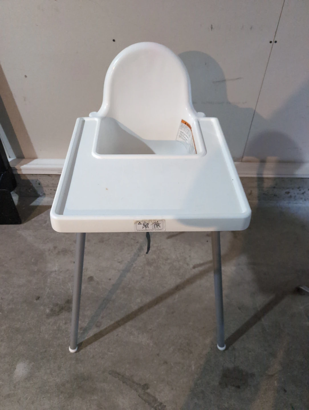 White Plastic High Chair