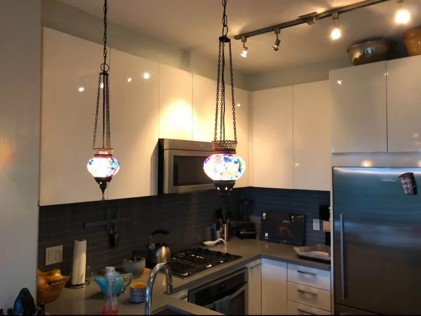 Mosaic Glass Hanging Lamp