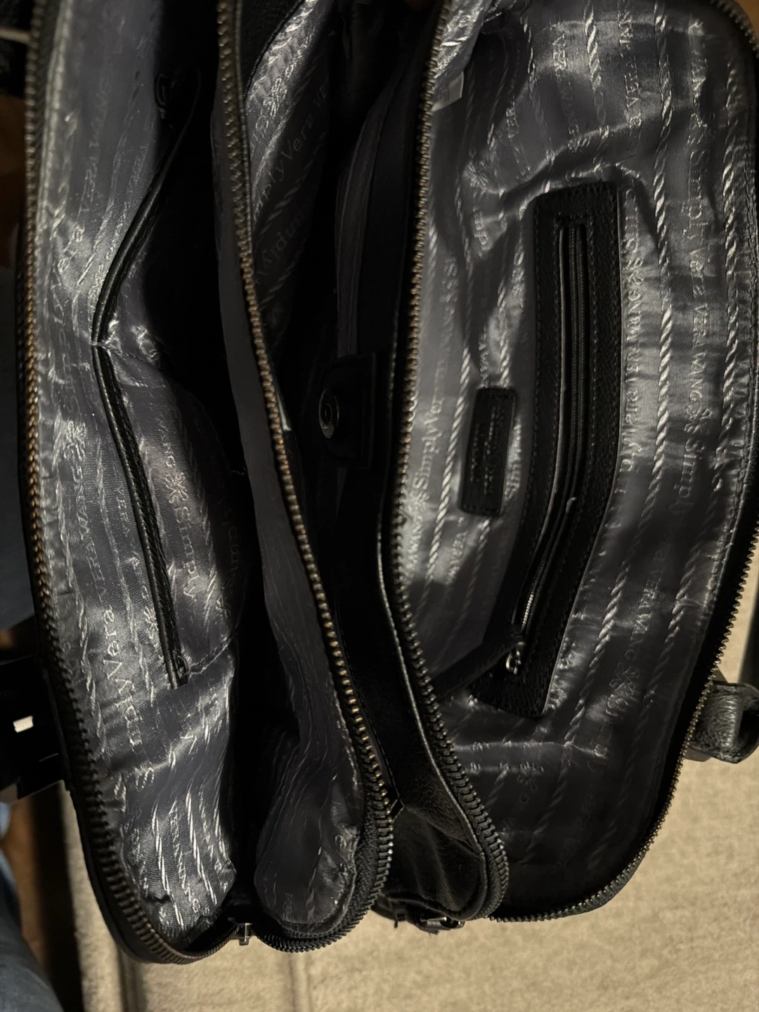 Vera Wang Black Studded Satchel Handbag - photo 3