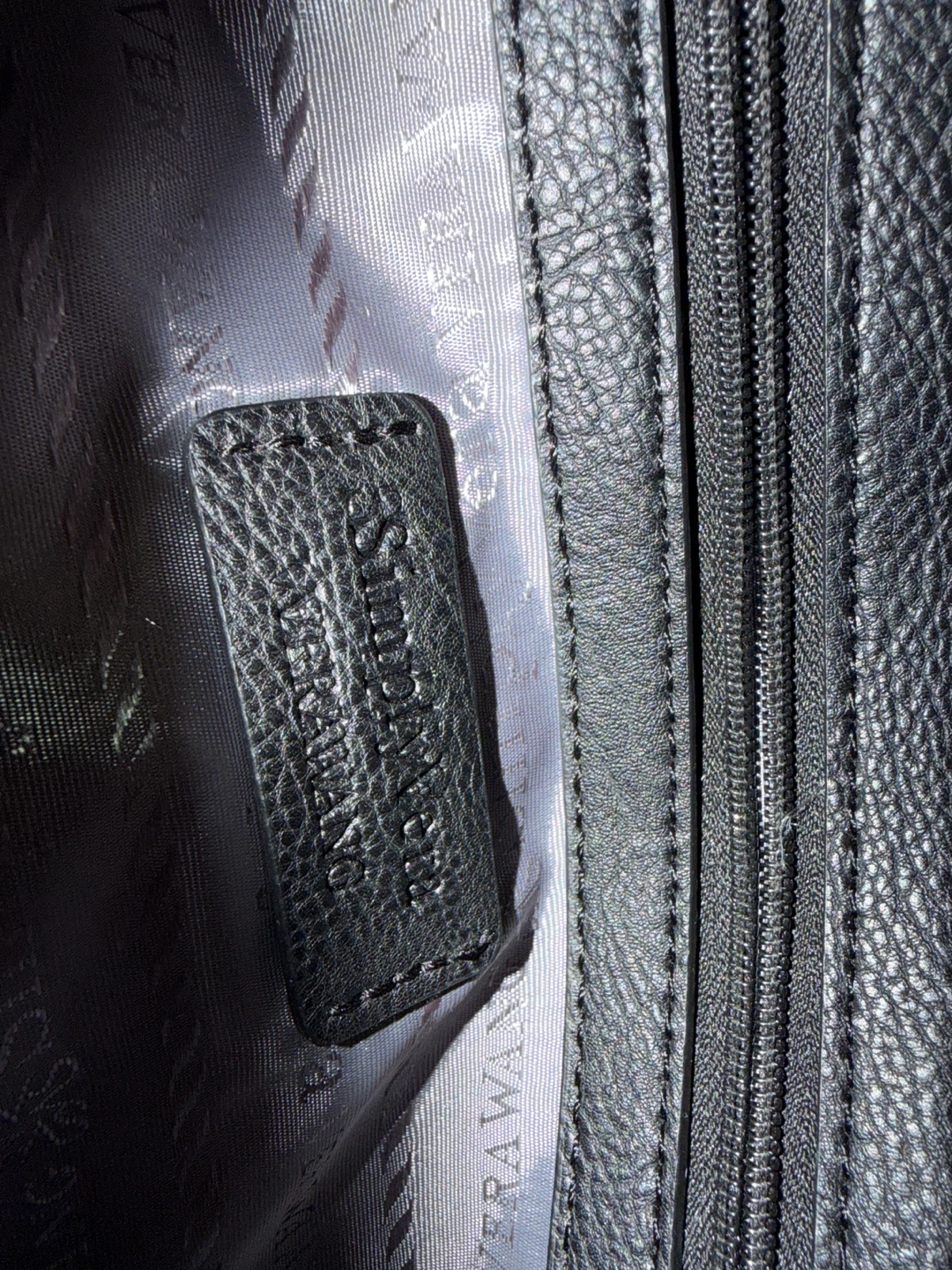 Vera Wang Black Studded Satchel Handbag - photo 4