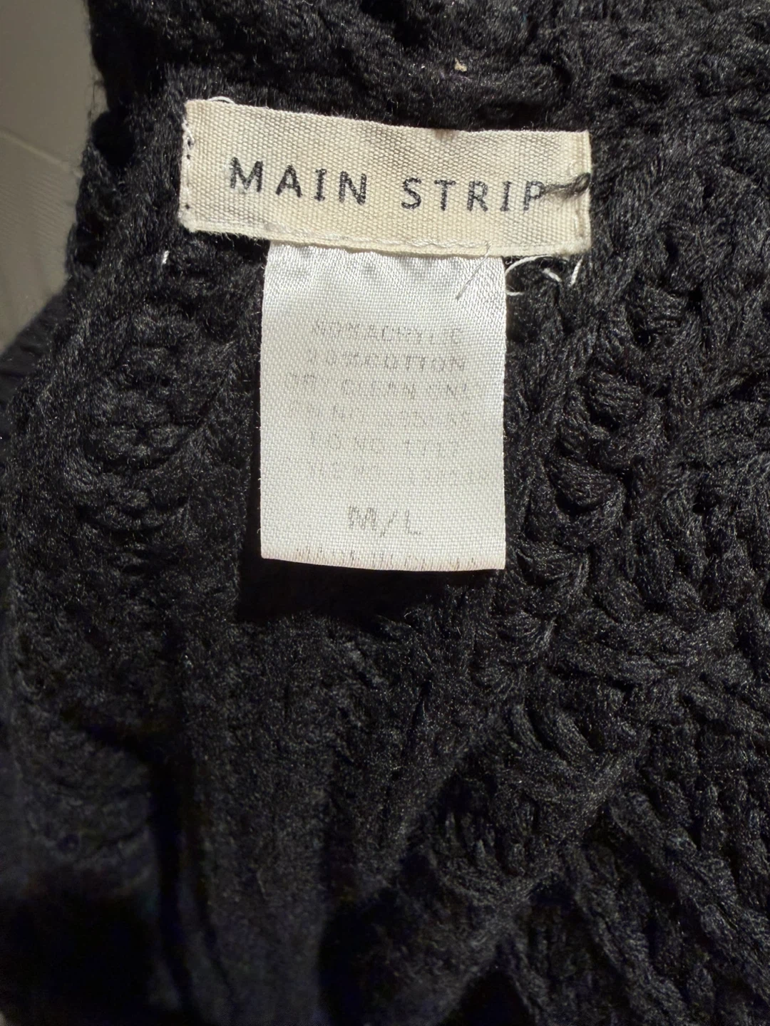Main Strip V-neck Chunky Knit Sweater M/L - photo 3
