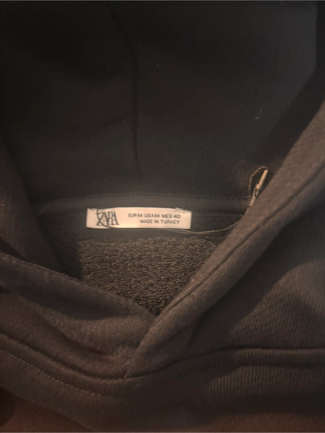 Zara Black Graphic cropped Hoodie Size M - photo 2