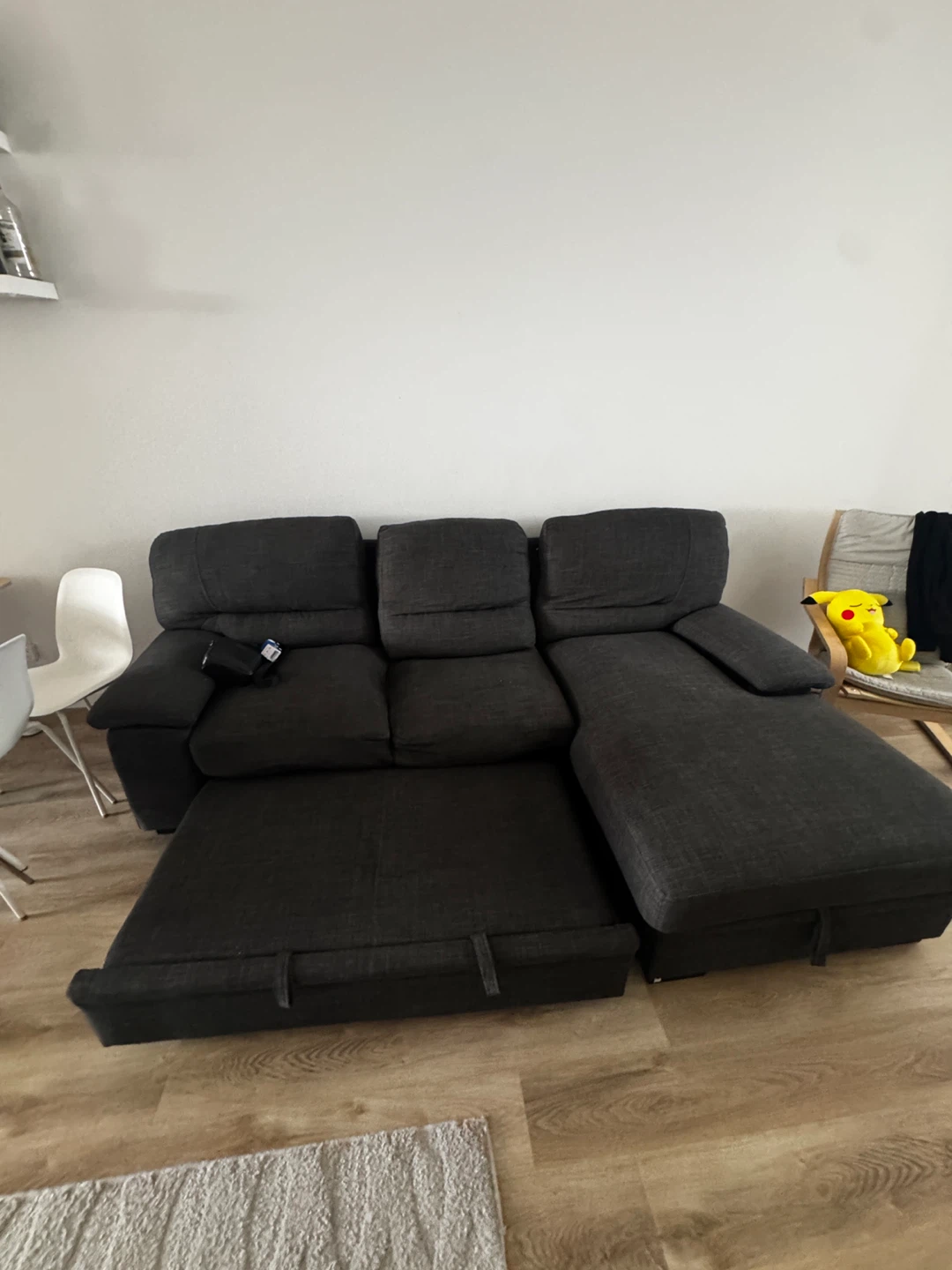 Dark Grey Sectional Sofa with Storage - photo 4