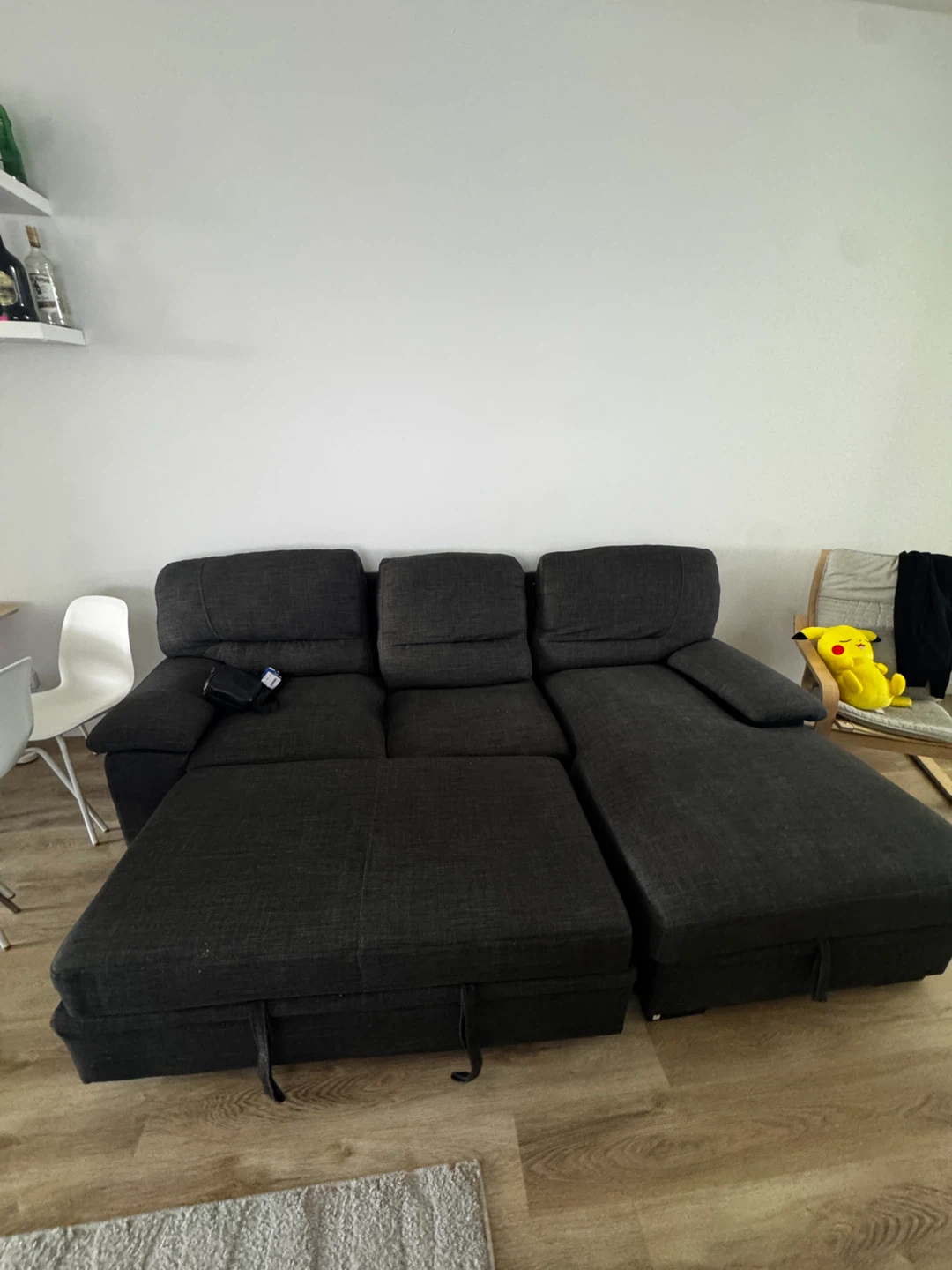 Dark Grey Sectional Sofa with Storage - photo 3