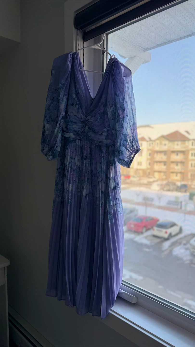 Floral Print Pleated Midi Dress - photo 2