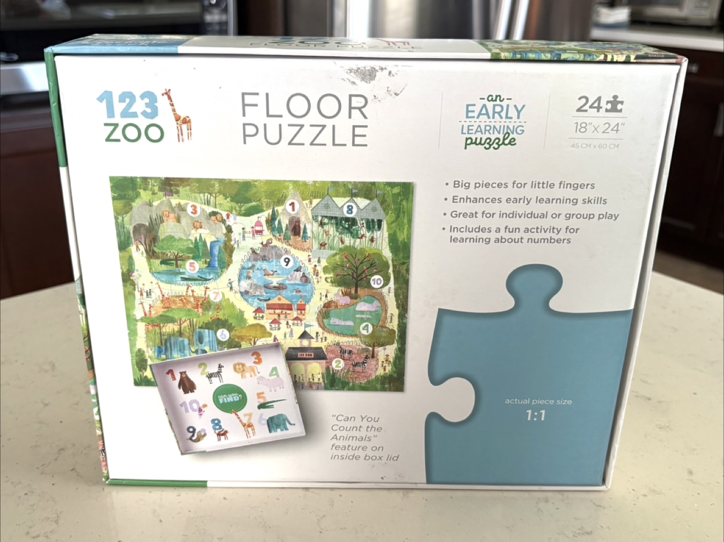 Crocodile Creek 123 Zoo Floor Puzzle - photo 2