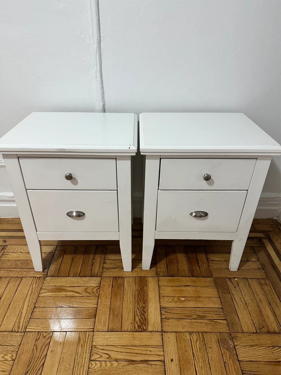 White 2-Drawer Nightstand - photo 2