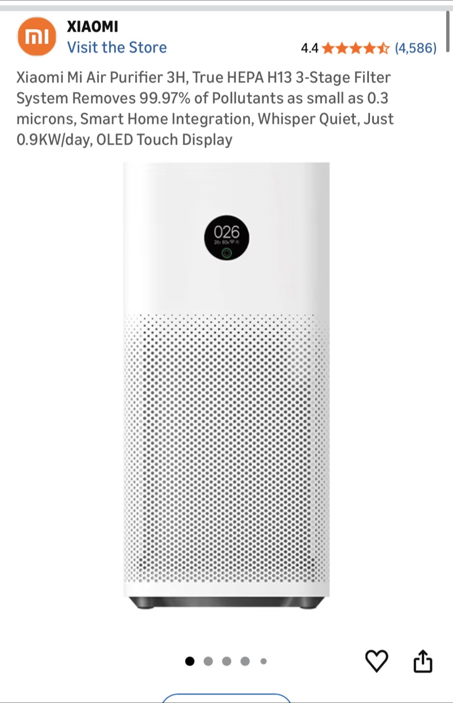 Xiaomi Mi Air Purifier 3H True HEPA Filter