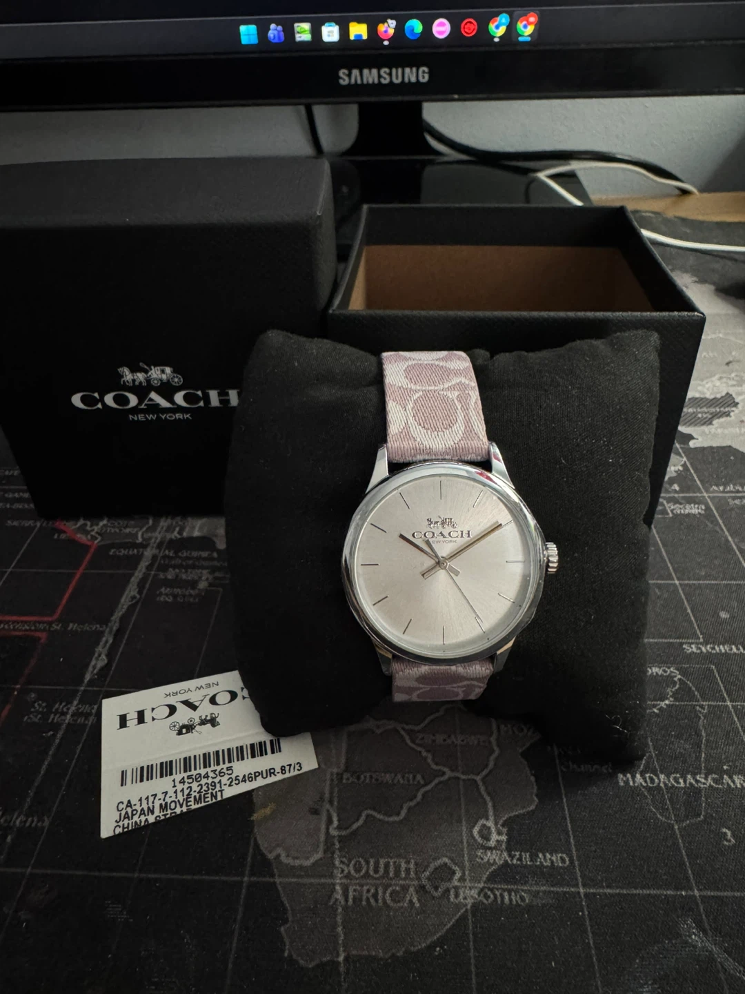 BRAND NEW Coach New York Watch with Signature Print Strap