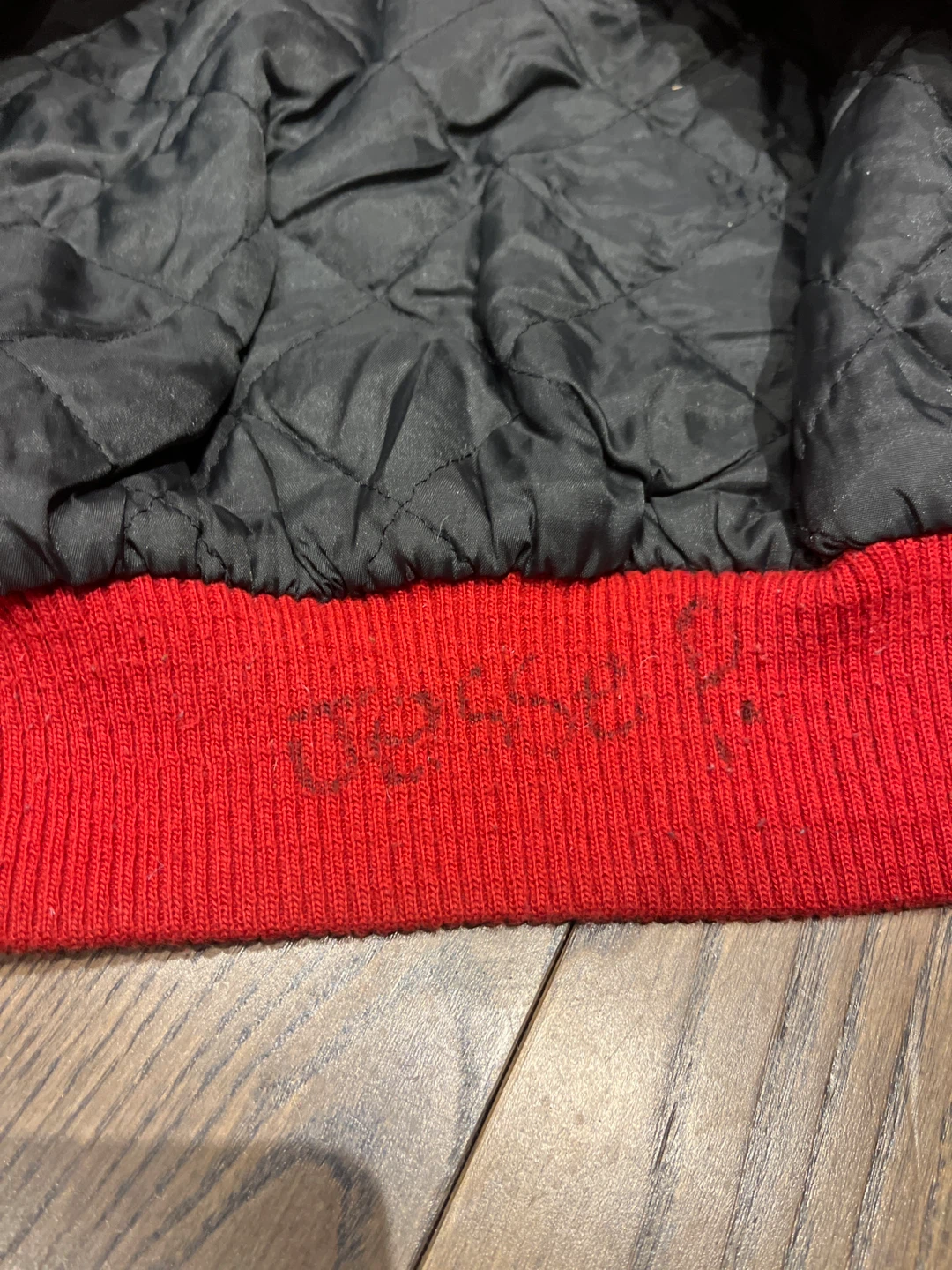 Red Canada Letterman Jacket with Black Leather Sleeves - photo 4