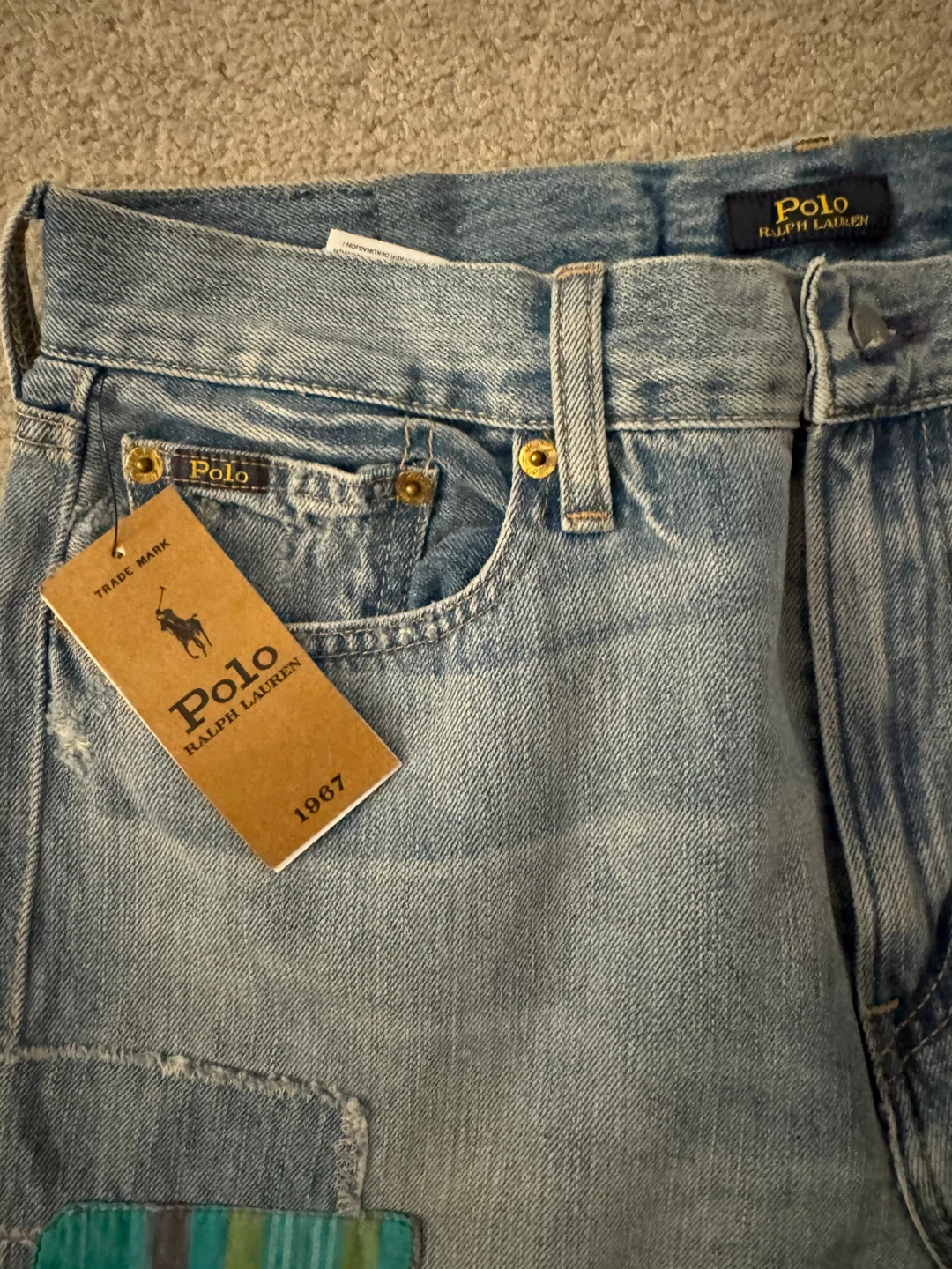 BRAND NEW Polo Ralph Lauren Patchwork Denim Jeans - photo 2