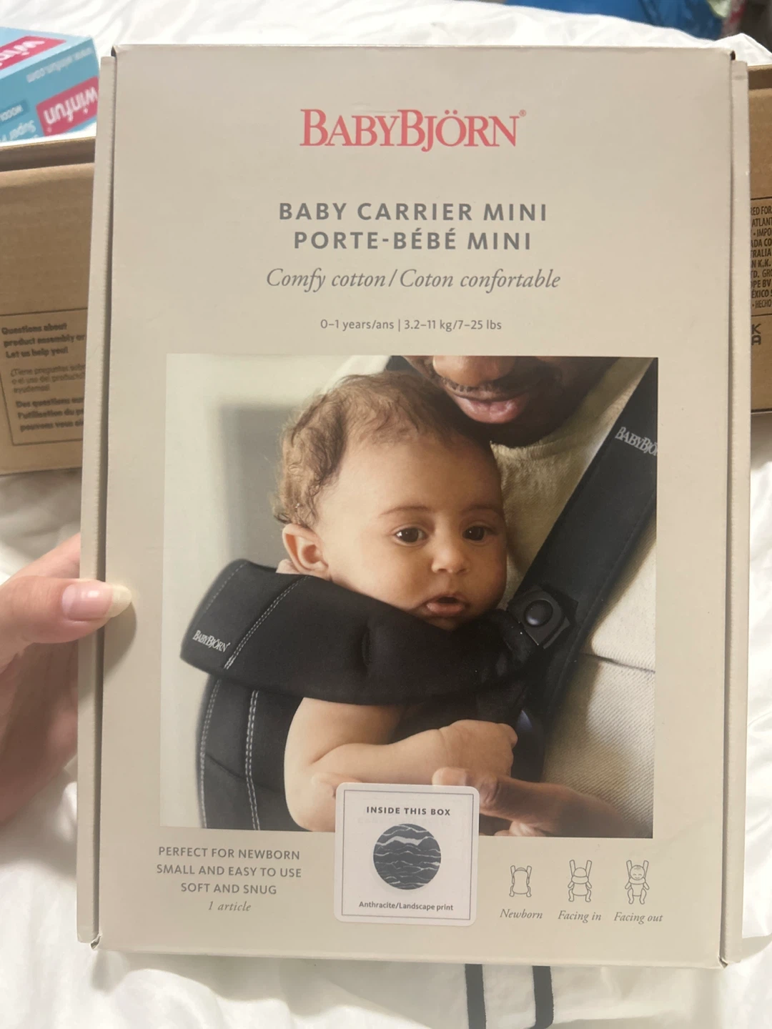 BabyBjörn Baby Carrier Mini - Anthracite/Landscape Print
