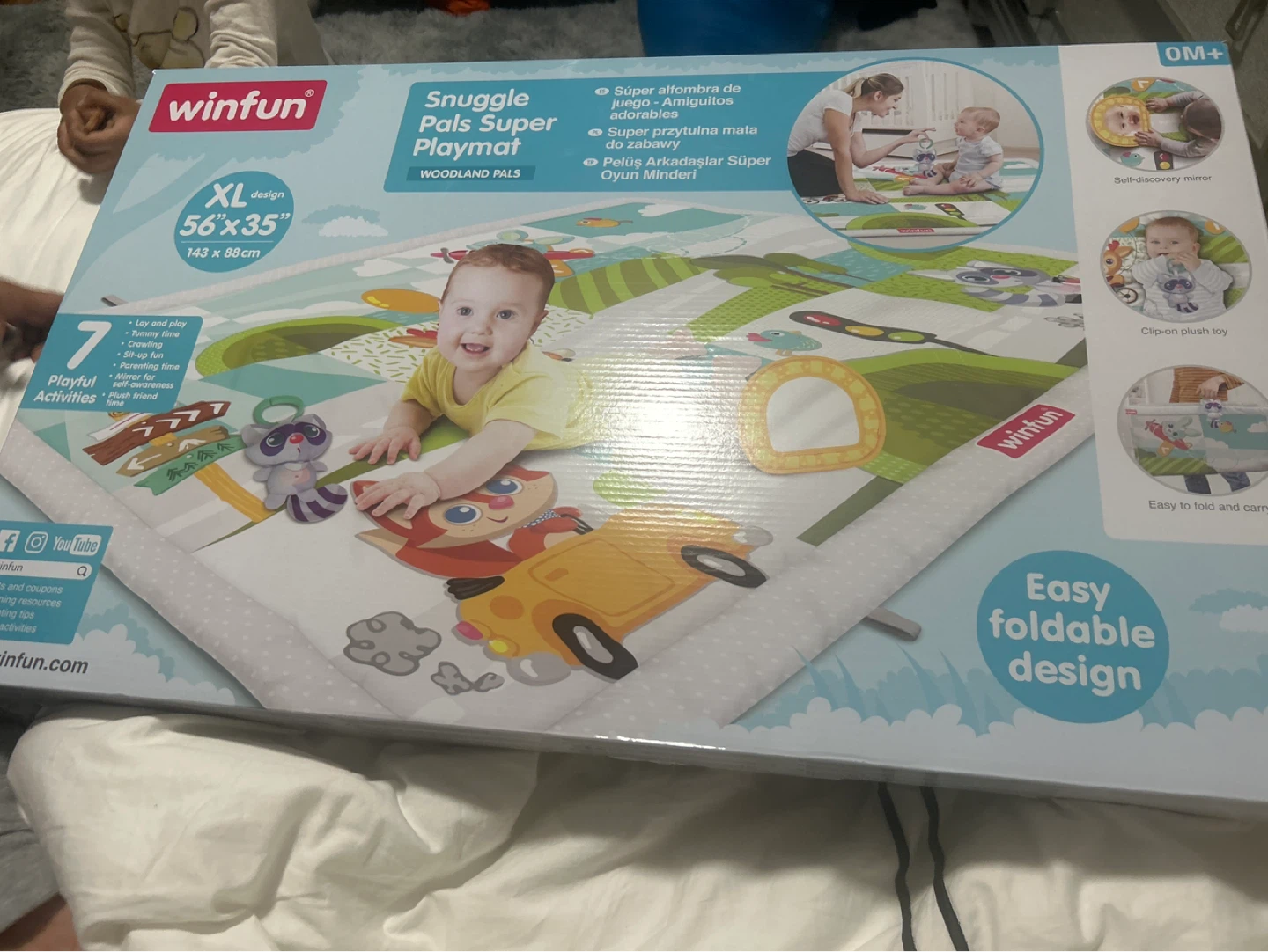 WinFun Snuggle Pals Super Playmat XL 56"x35"