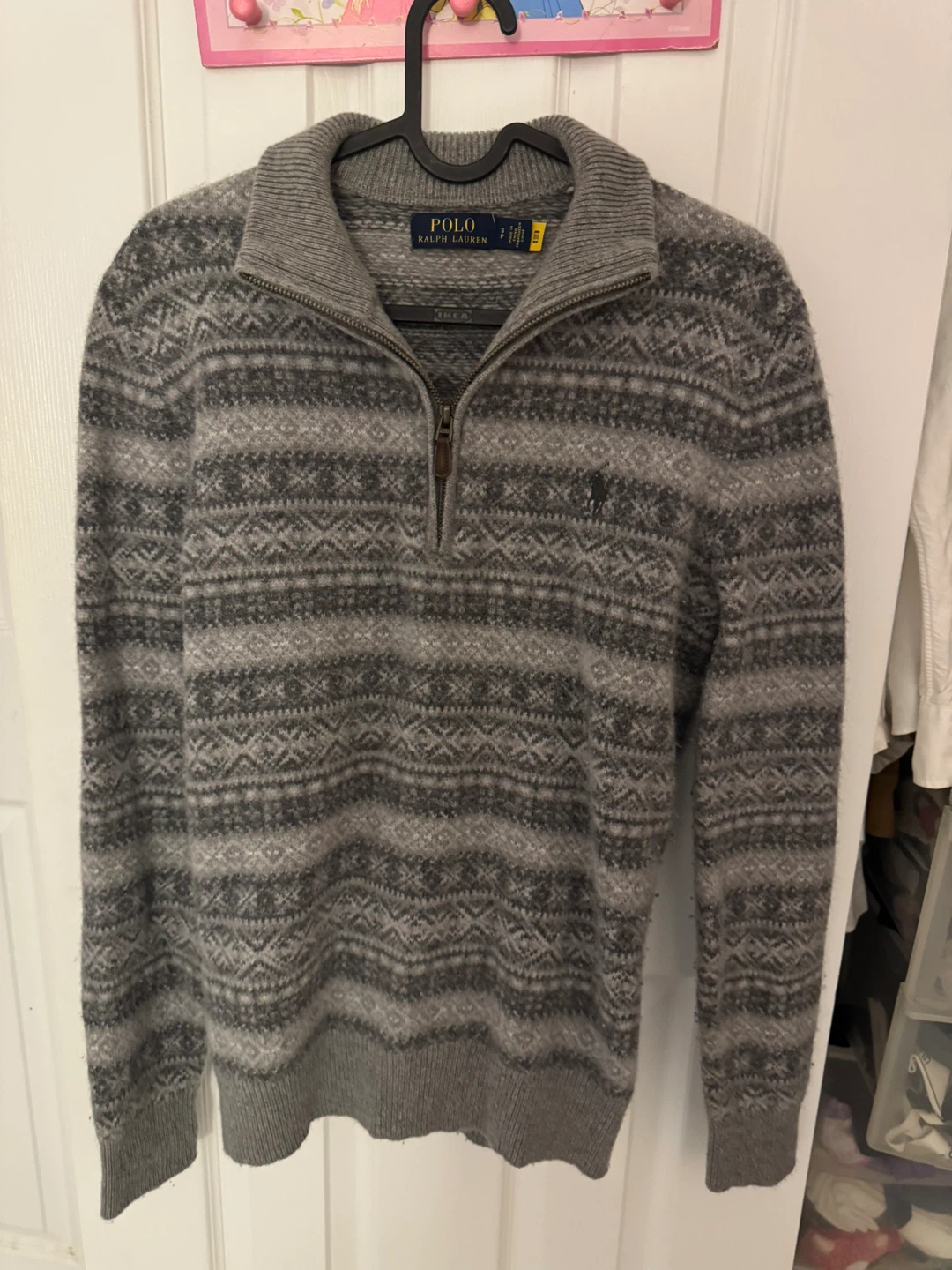 Polo Ralph Lauren Fair Isle 1/4 Zip Sweater - Size S