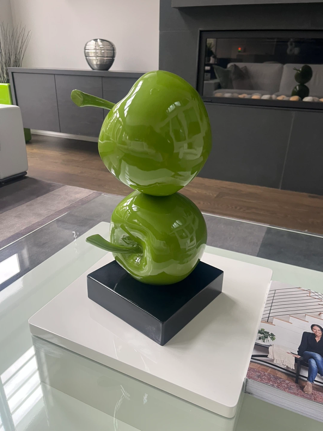 Decorative Green Apple Sculpture - photo 2