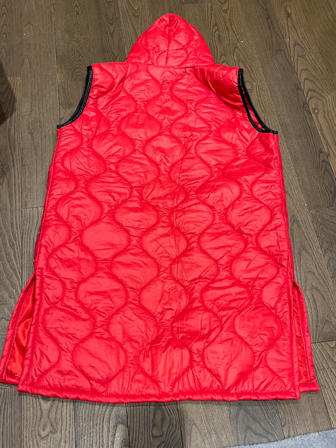 Woman’s Red Quilted Hooded Vest - photo 2