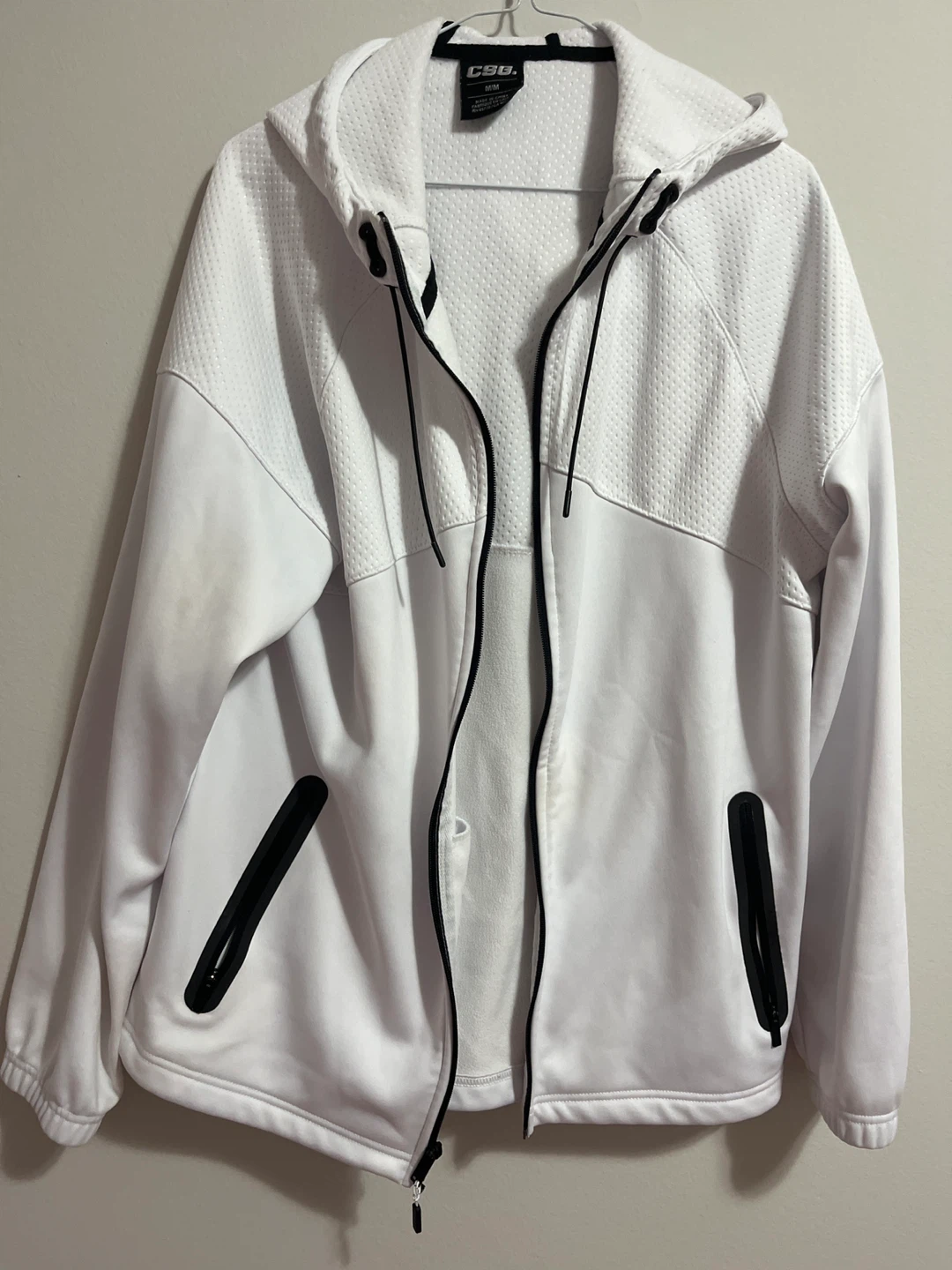 CSG White Full Zip Hoodie Jacket M/M