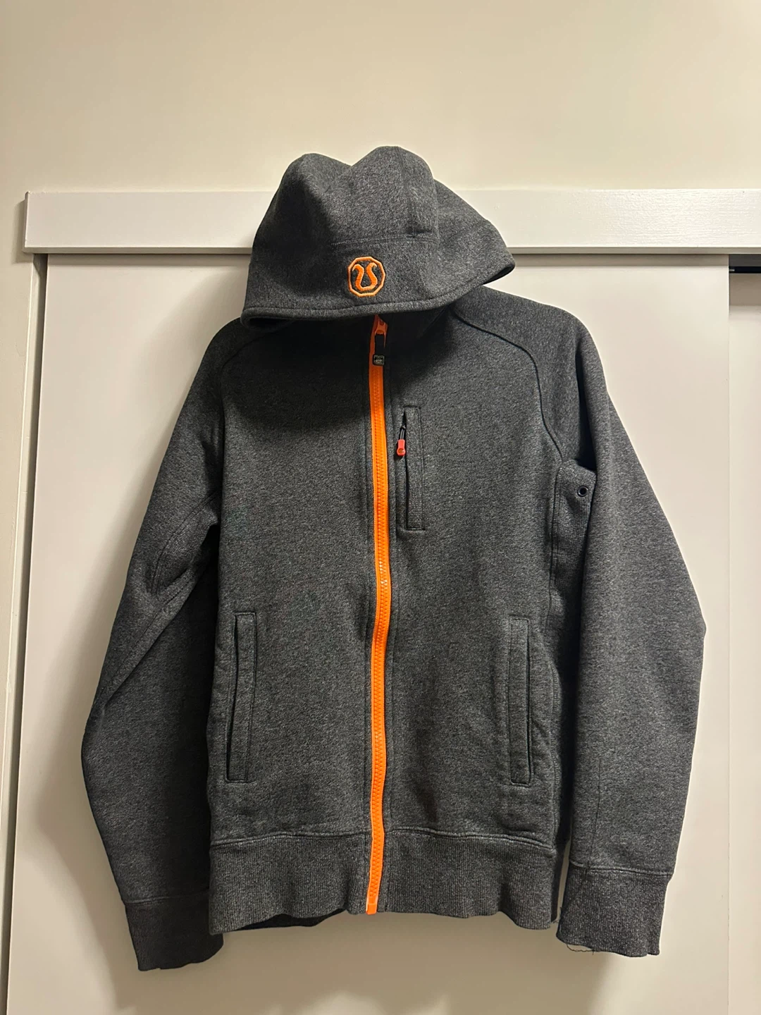 Lululemon Hoodie - Grey with Orange Accents