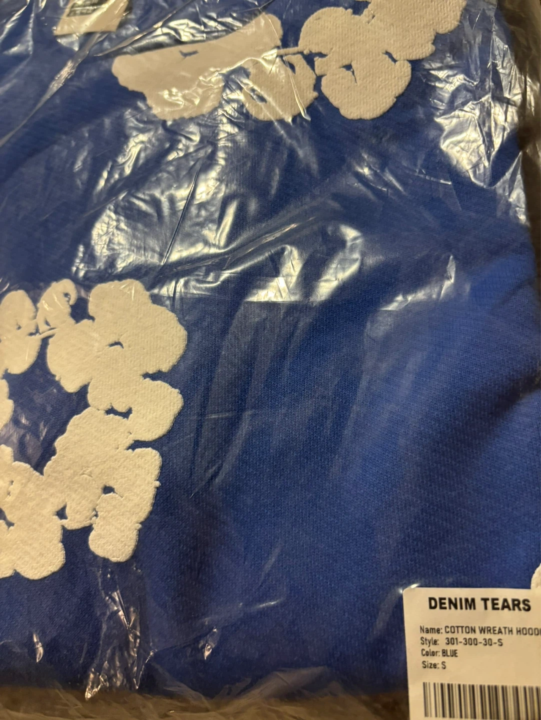 blue denim tear hoodie - photo 2