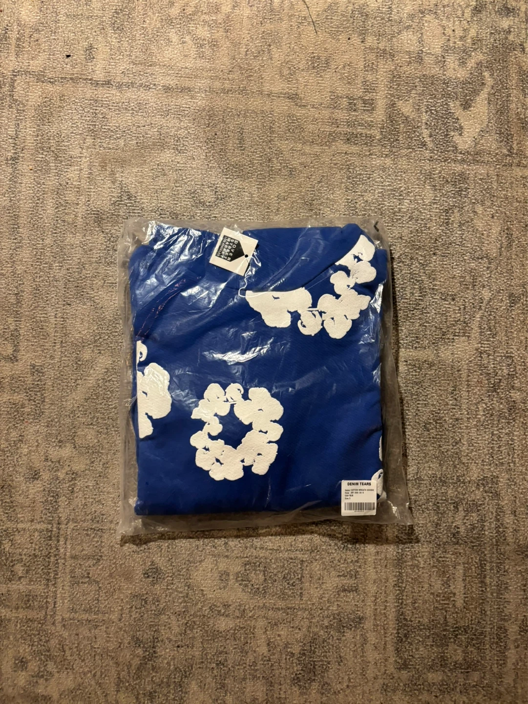 blue denim tear hoodie