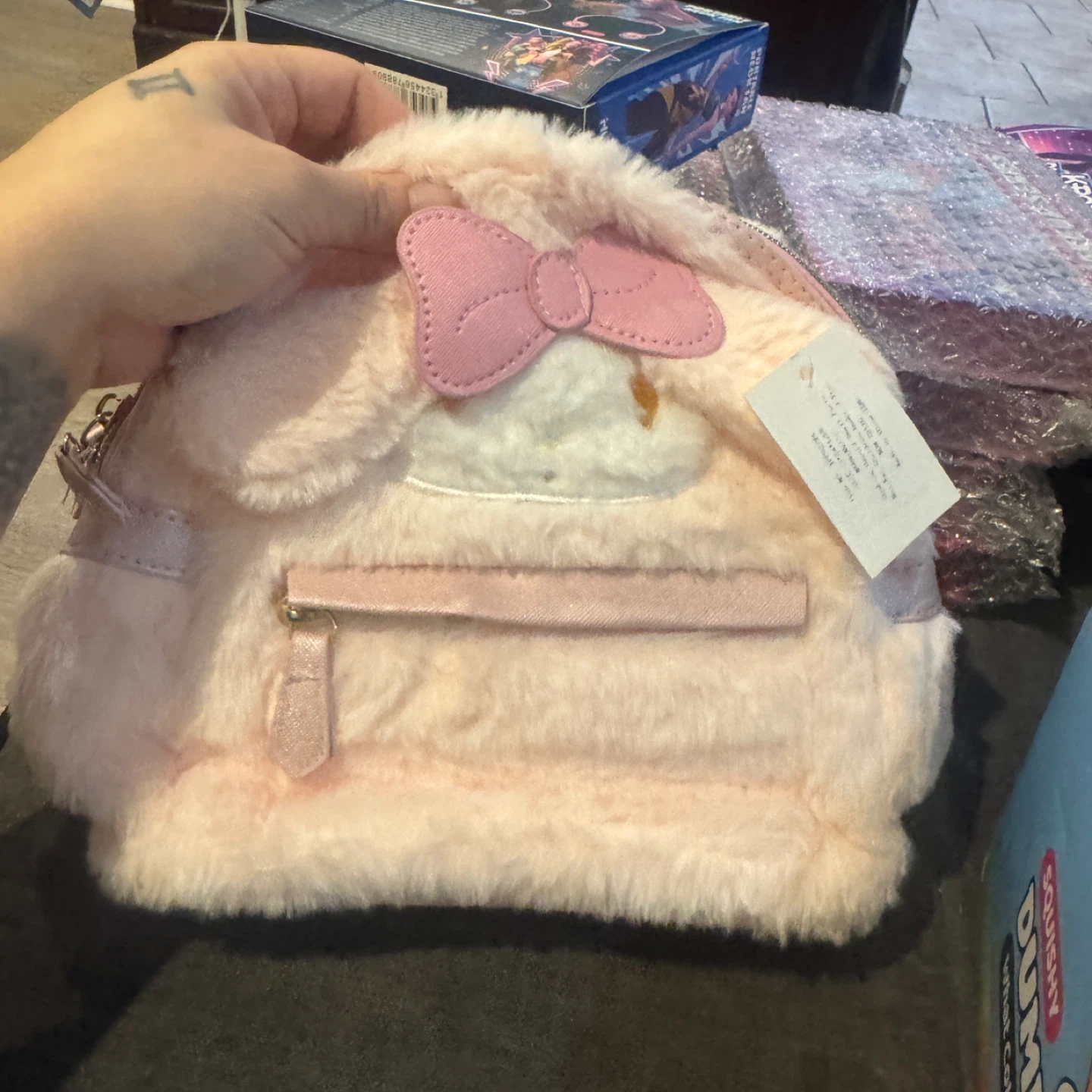 Pink Fluffy Melody and hello kitty Backpack - photo 4