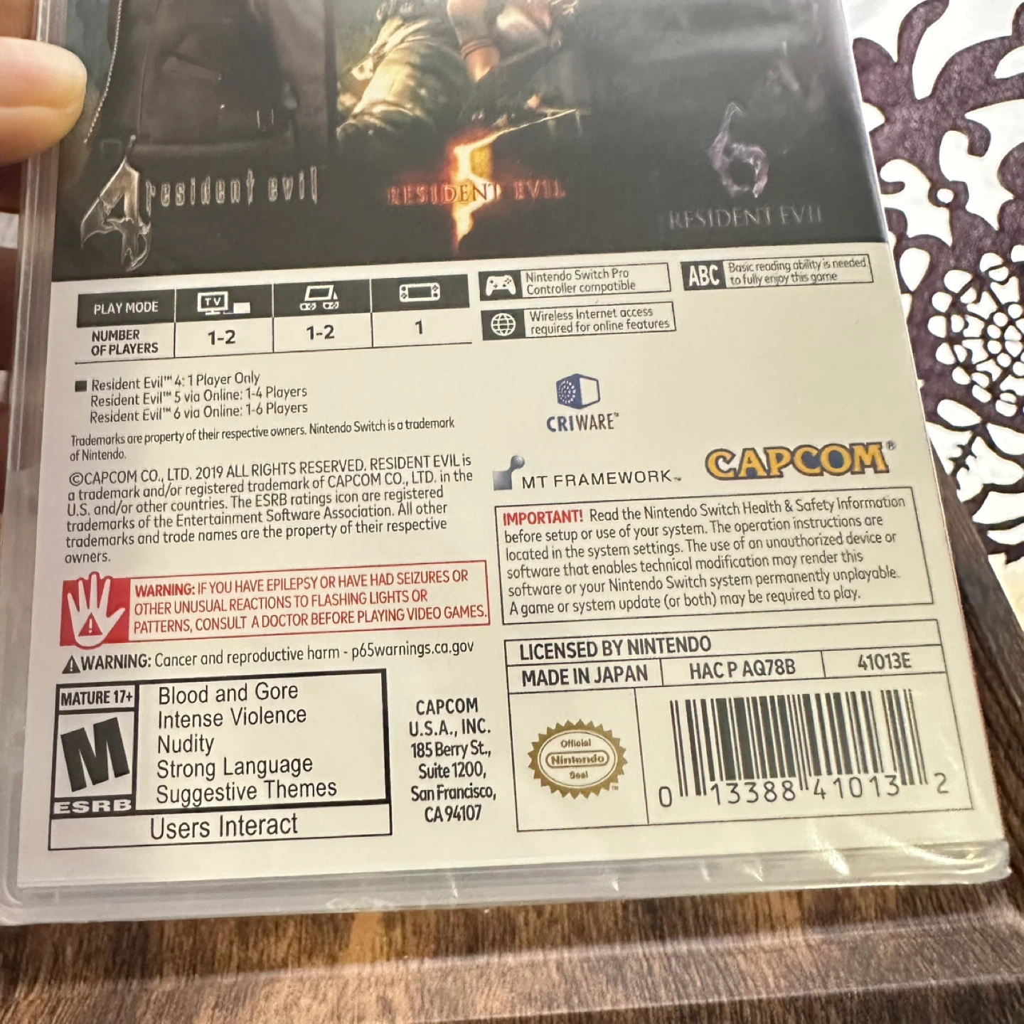 Resident Evil Triple Pack Nintendo Switch Game - photo 4