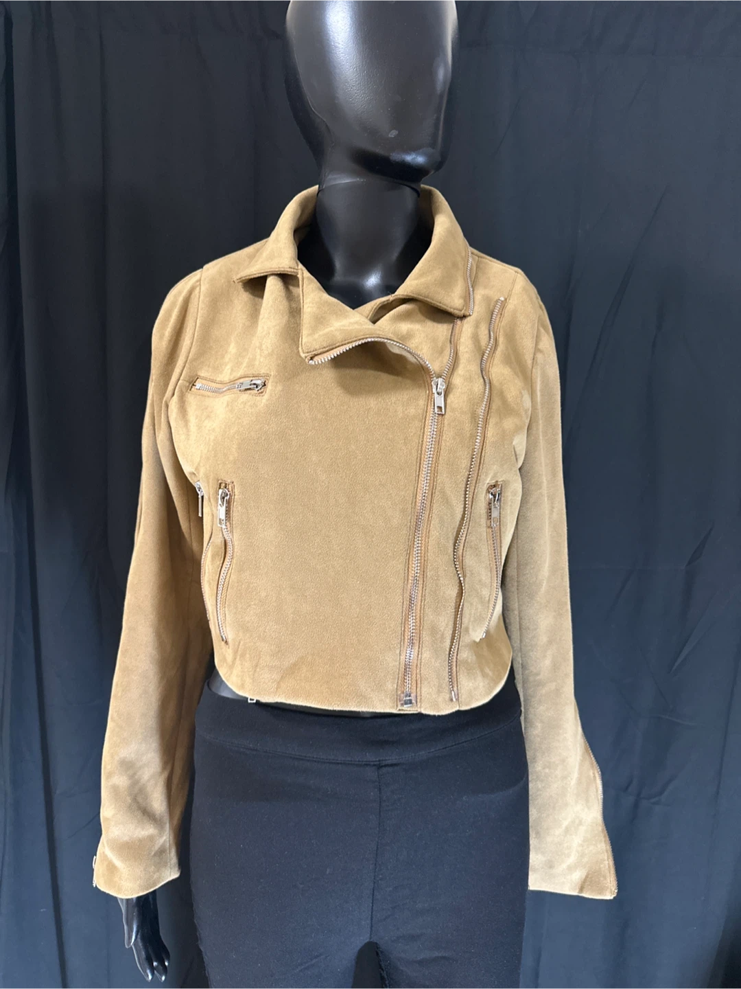 Tan Suede Moto Jacket - photo 3