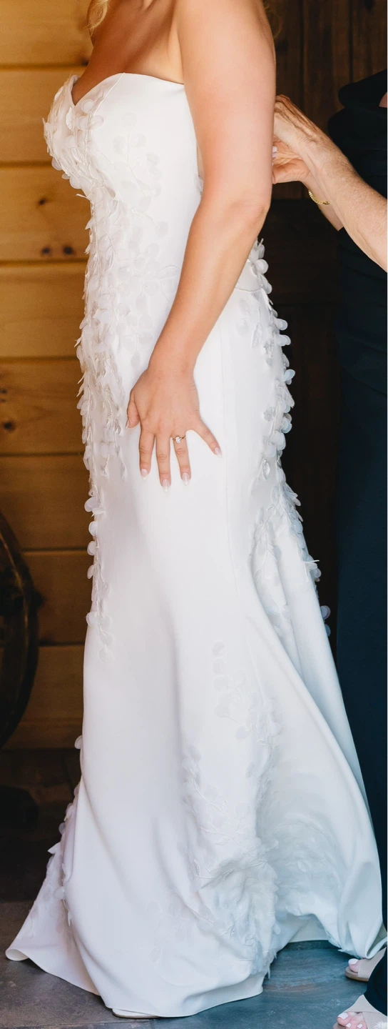 Ivory Strapless Wedding Dress - photo 4