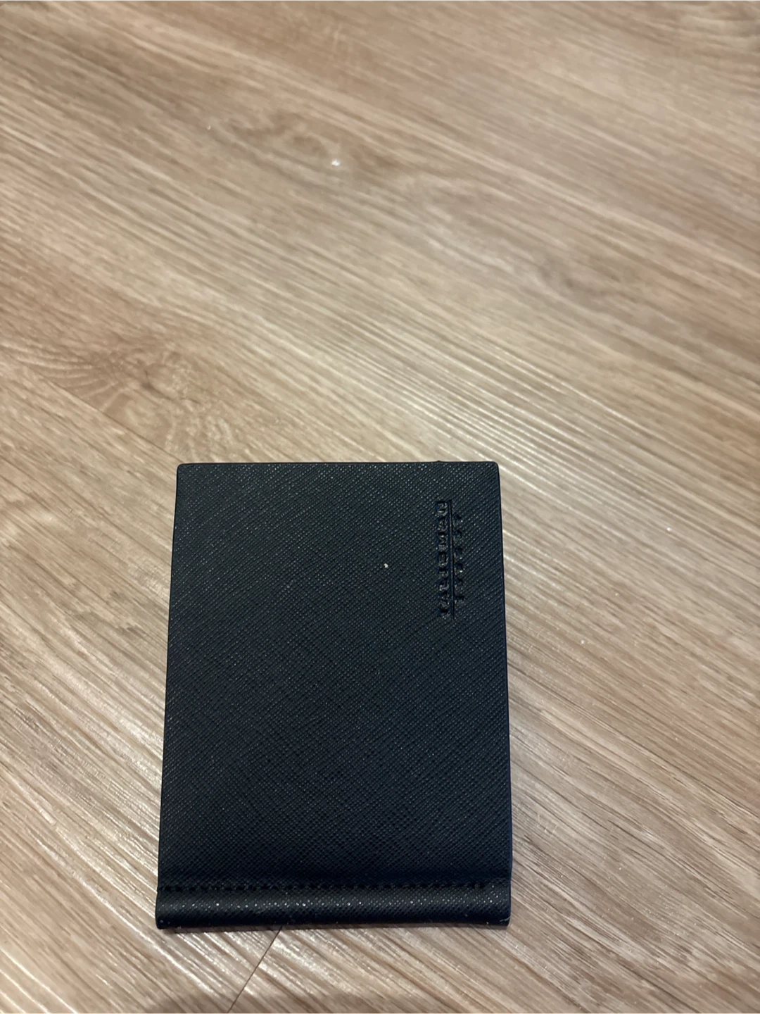 Black Leather Bifold ID Holder Wallet - photo 3