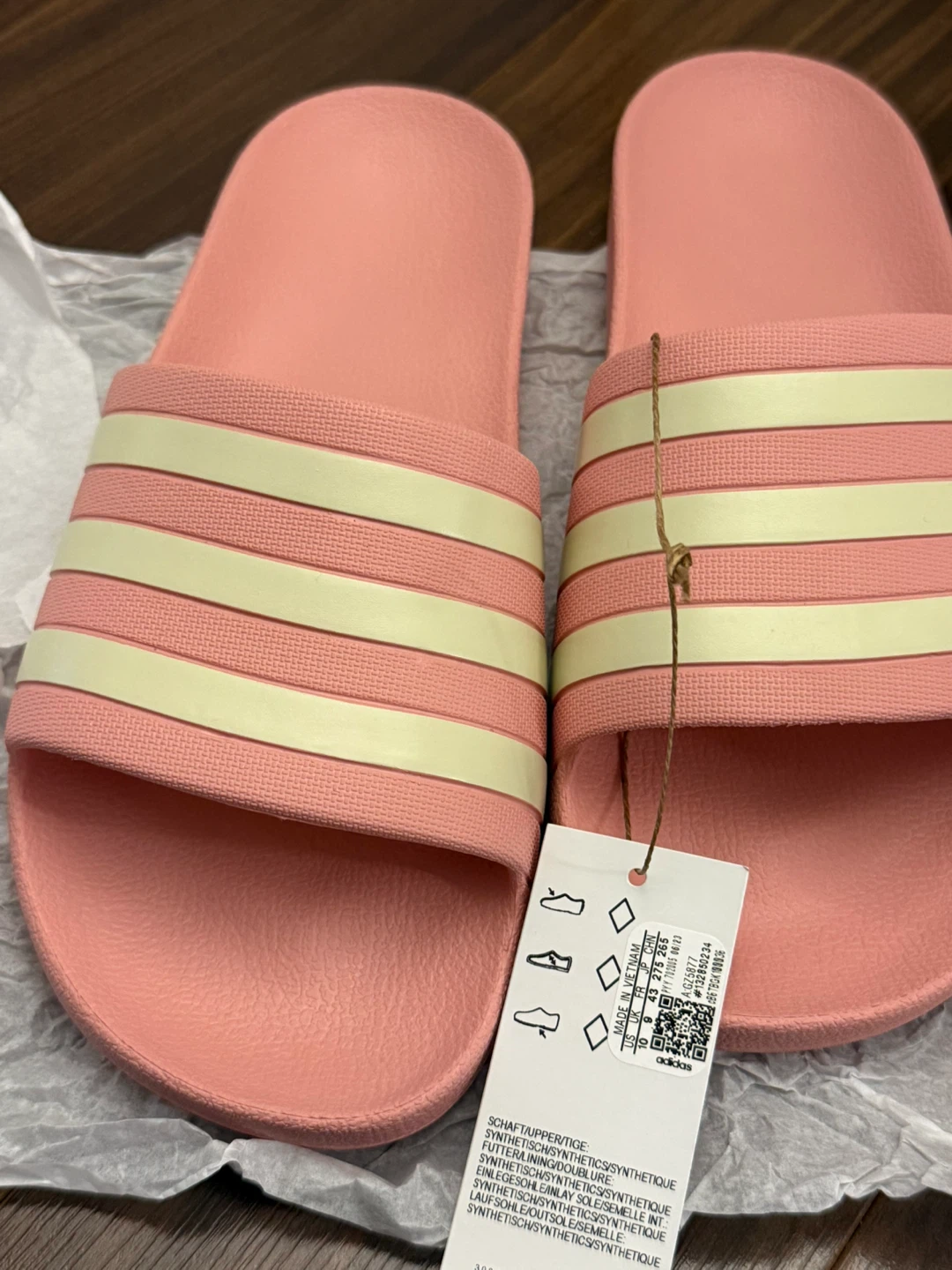 Adidas slides - free with shoe purchase