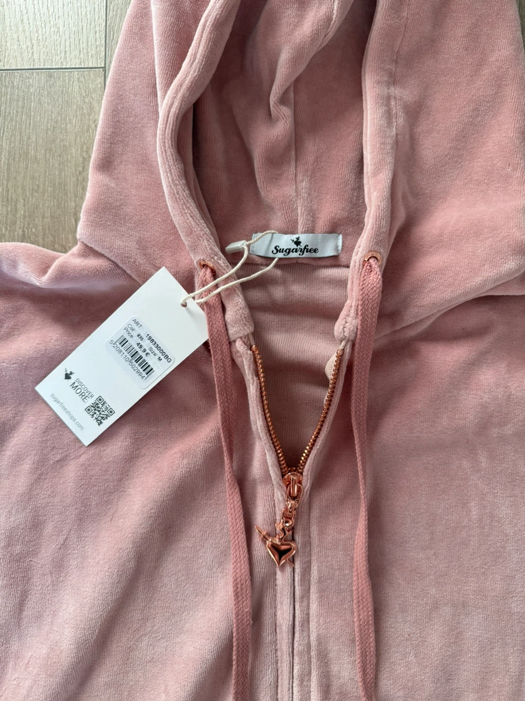 Sugarfree Rose Zip-Up Hoodie - Size M New - photo 2
