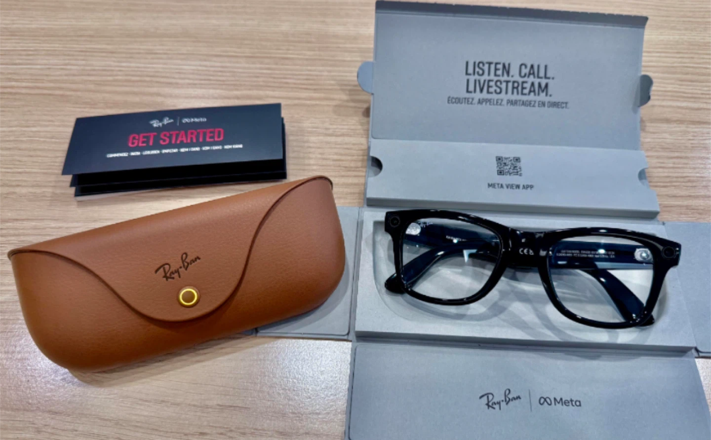 Ray Ban Meta wayfarer glasses