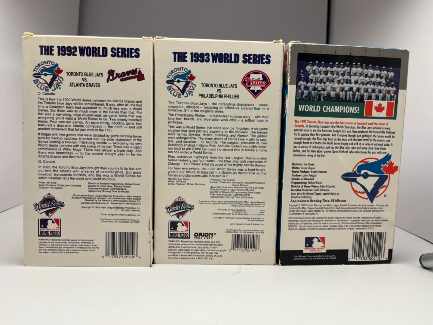 1992 & 1993 World Series Toronto Blue Jays VHS Tapes - photo 2