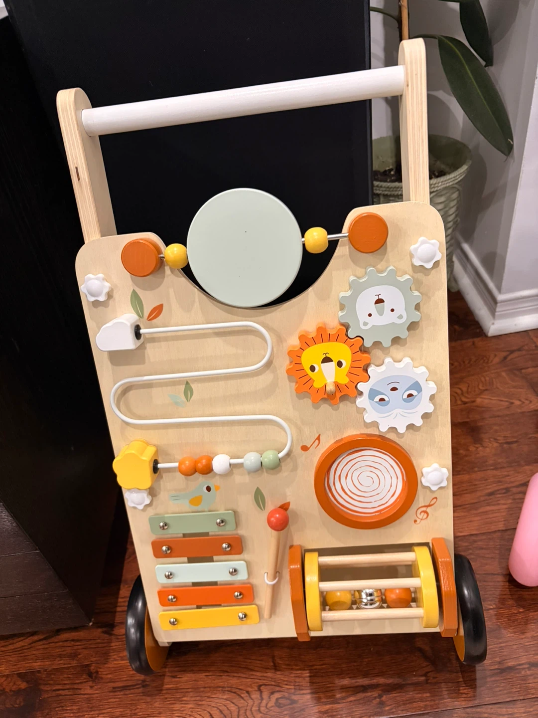 Wooden Activity Walker with Baby Toys