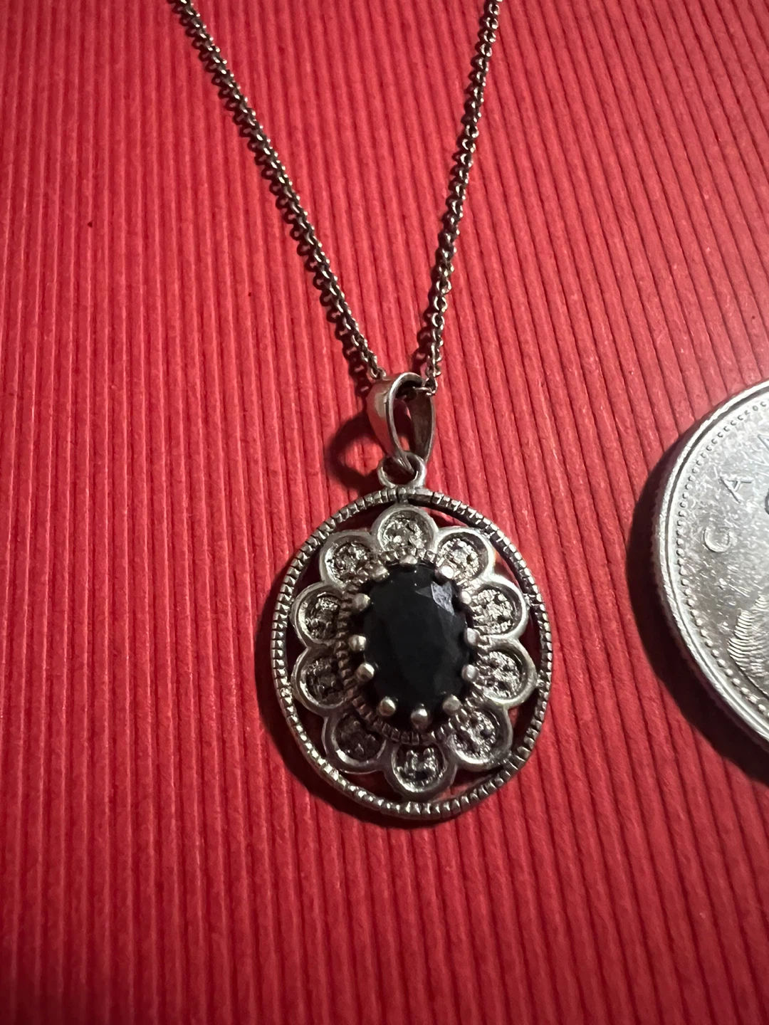 925 Silver and sapphire, 3 diamonds. - photo 2