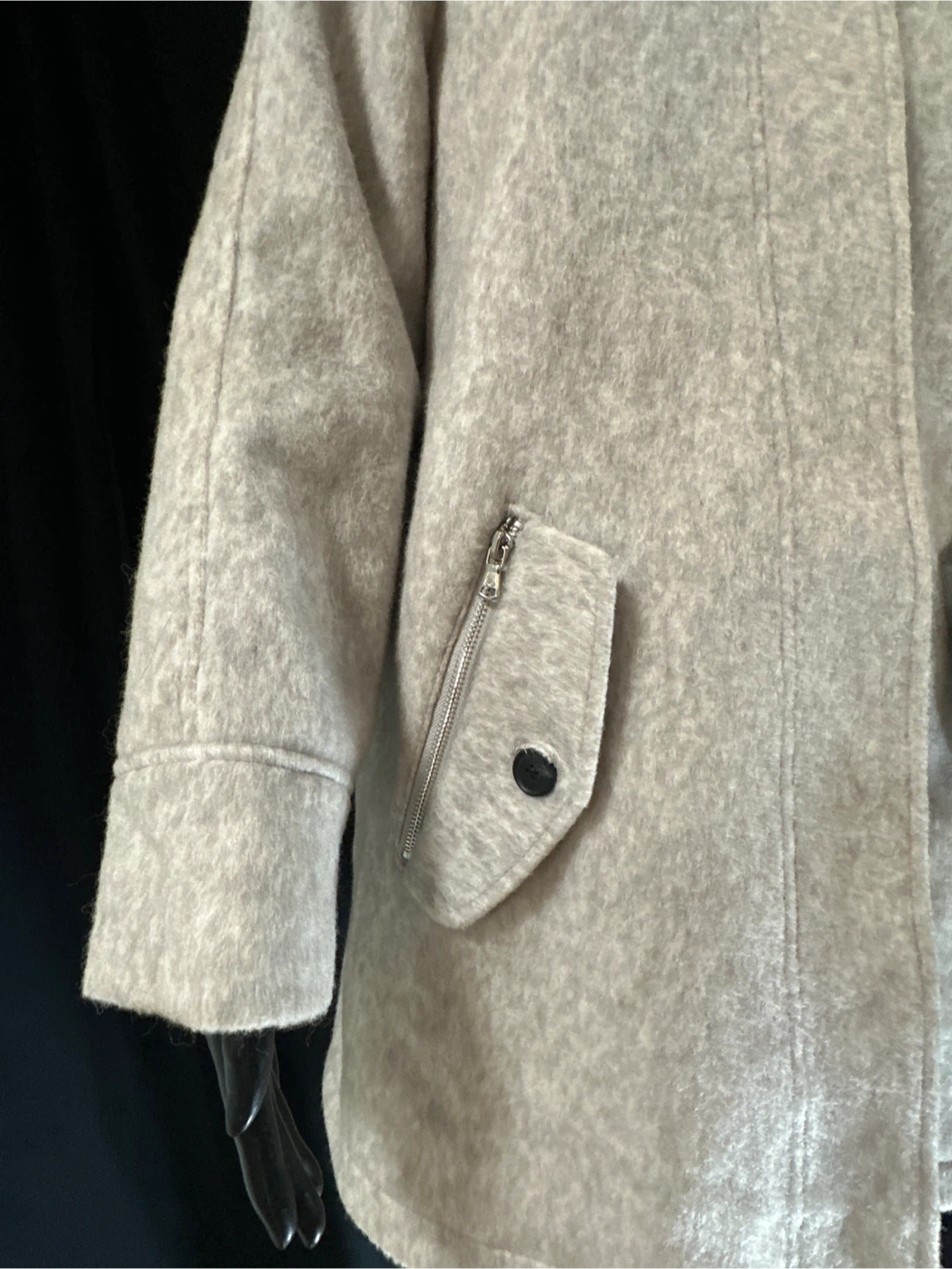 Light Gray Faux Fur Hooded Coat - photo 2
