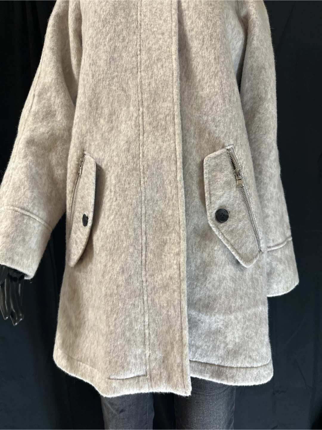 Light Gray Faux Fur Hooded Coat - photo 3