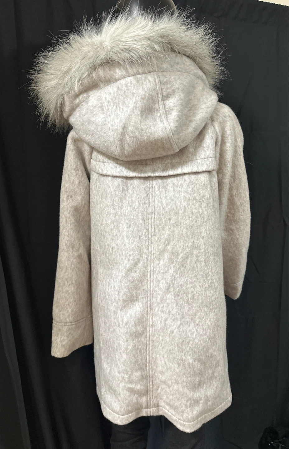 Light Gray Faux Fur Hooded Coat - photo 4