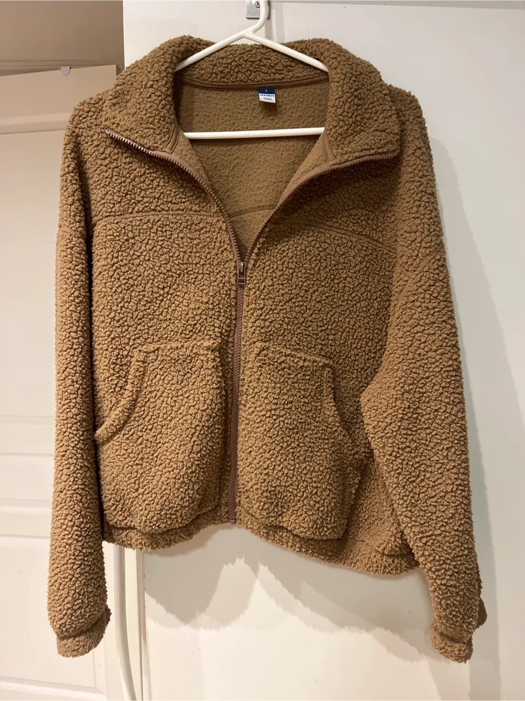 Old Navy Brown Teddy Fleece Jacket - Women’s Size Small