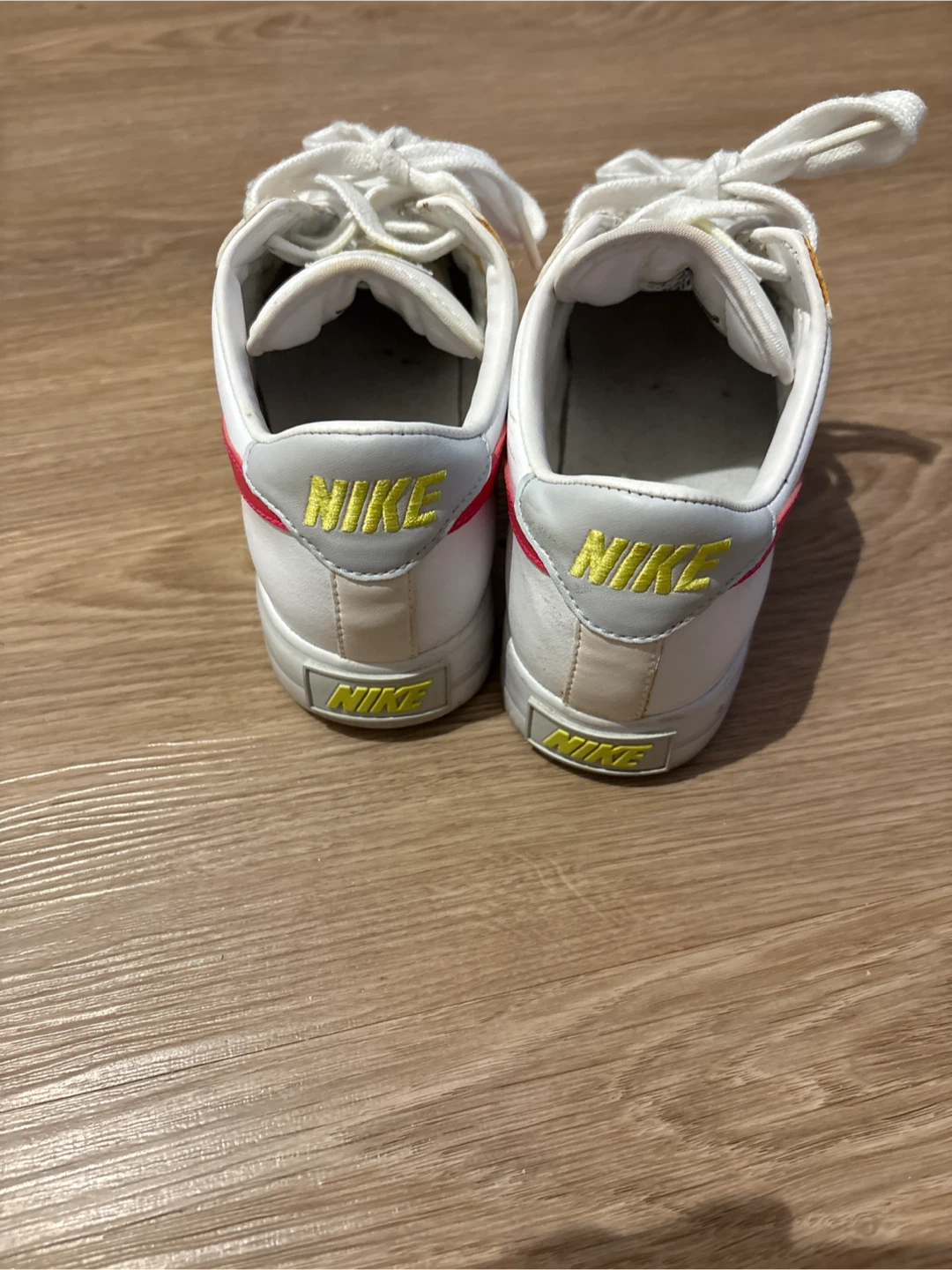 Nike White Tennis Shoes with Red Swoosh - photo 3