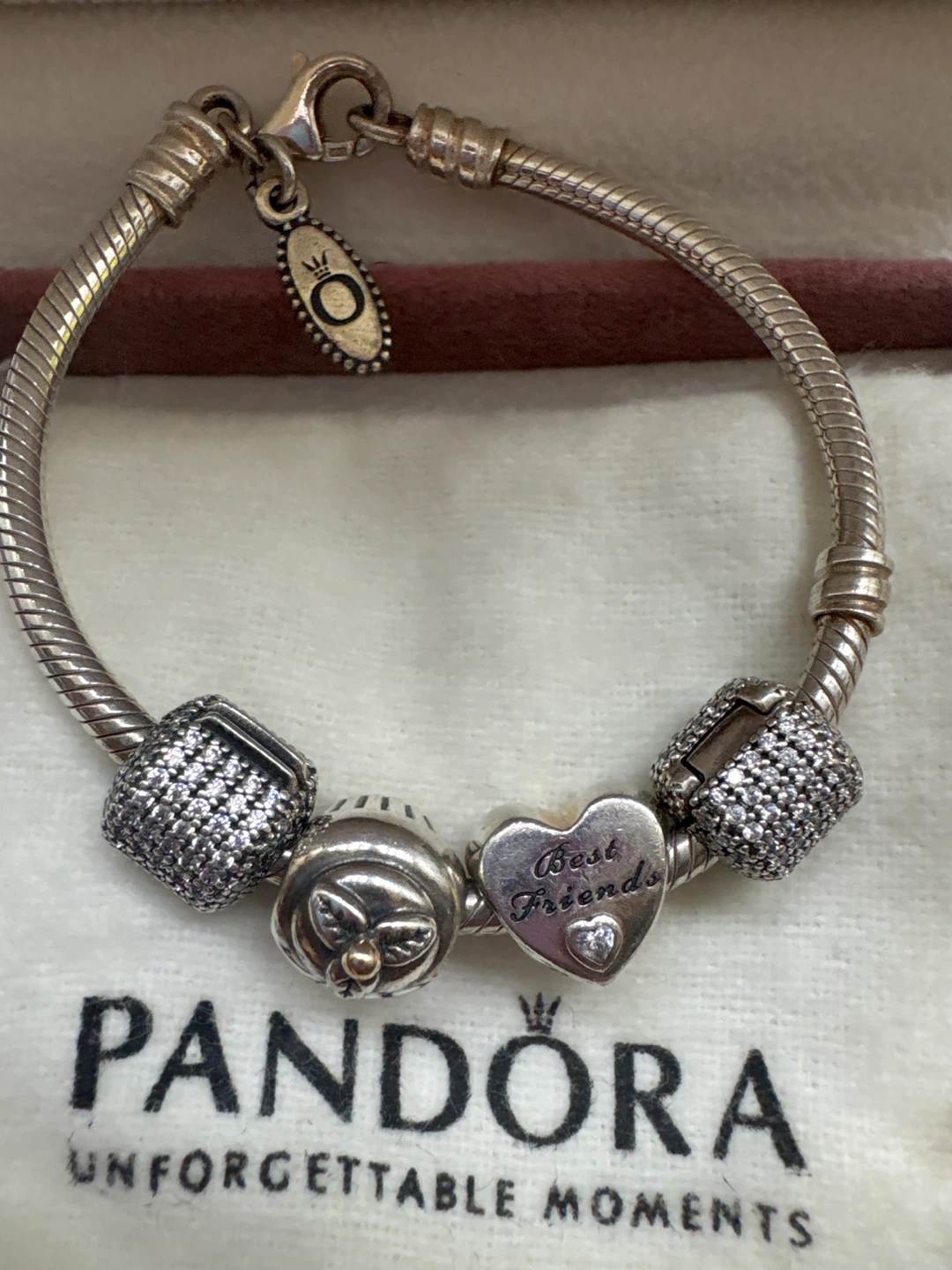 Kids Pandora "Best Friends" Charm Bracelet Sterling Silver - photo 2