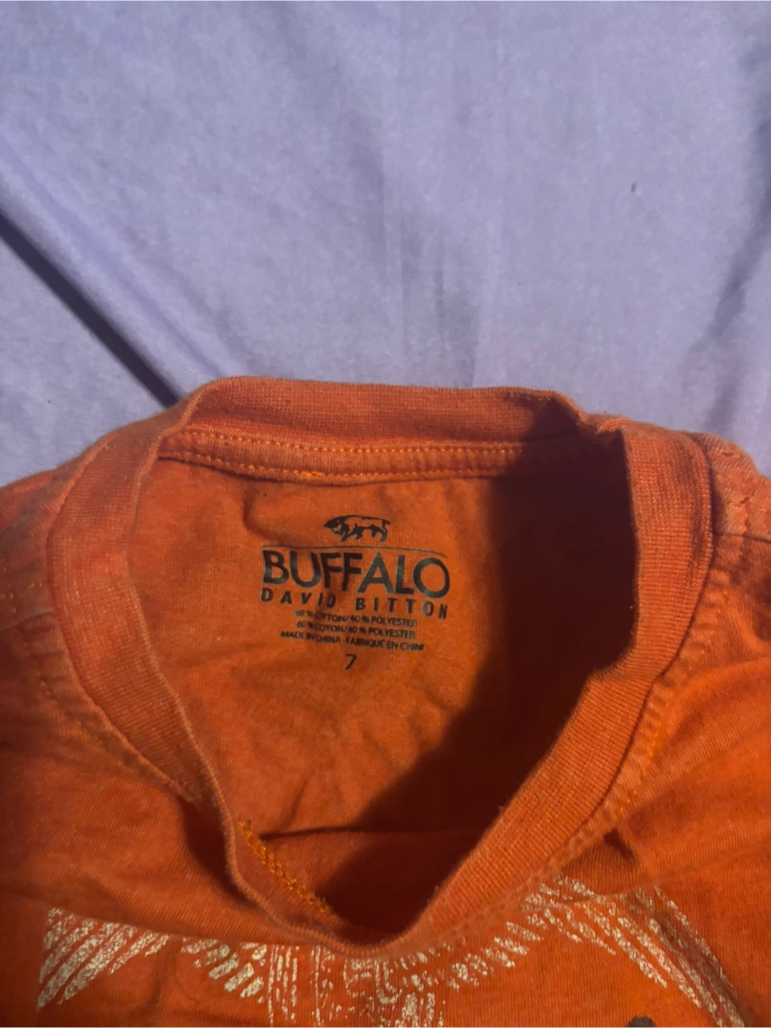 Buffalo David Bitton Orange Long Sleeve Shirt - Size 7 - photo 2
