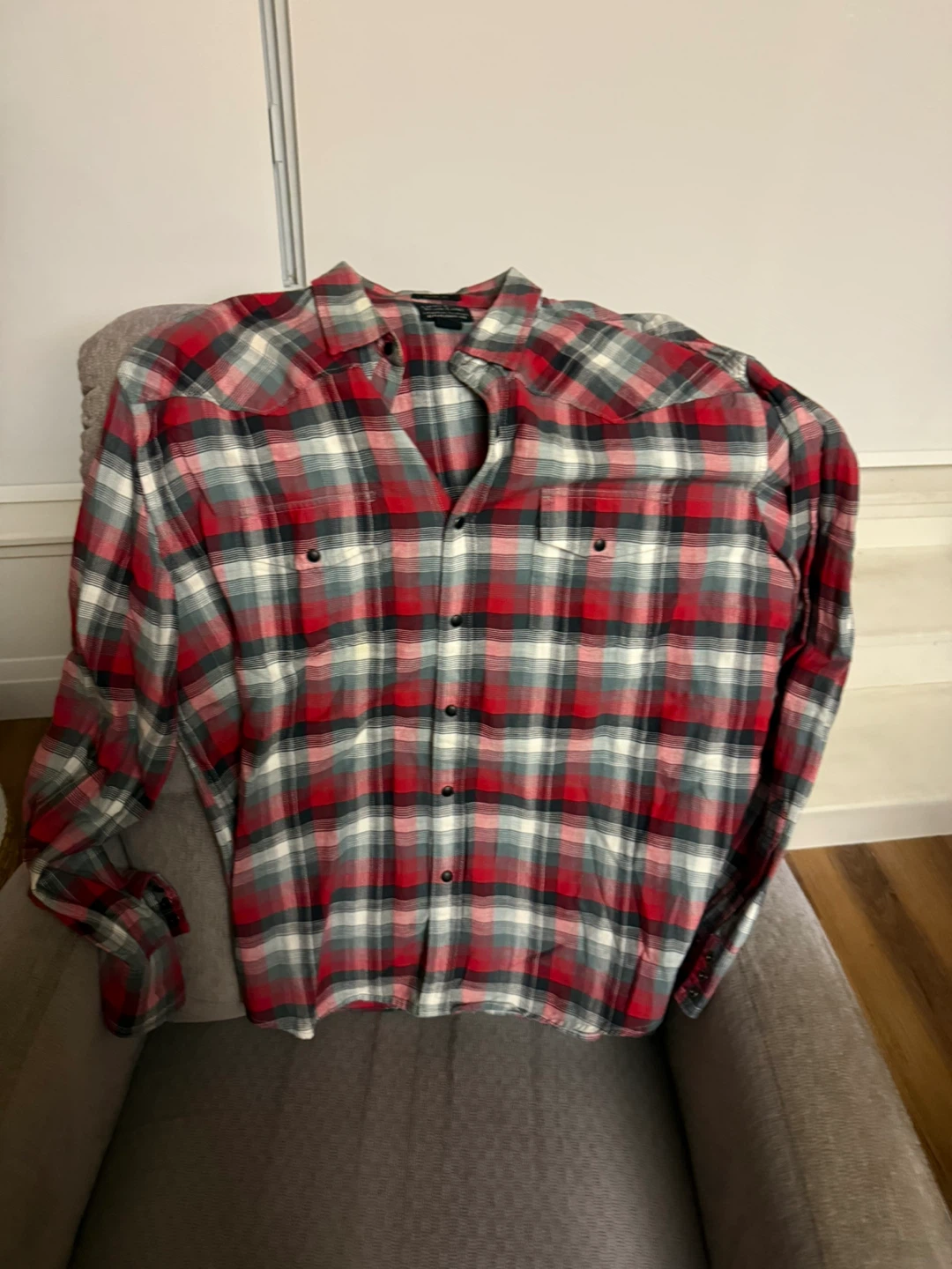 Lucky Brand Classic Fit Plaid Flannel Shirt XXL
