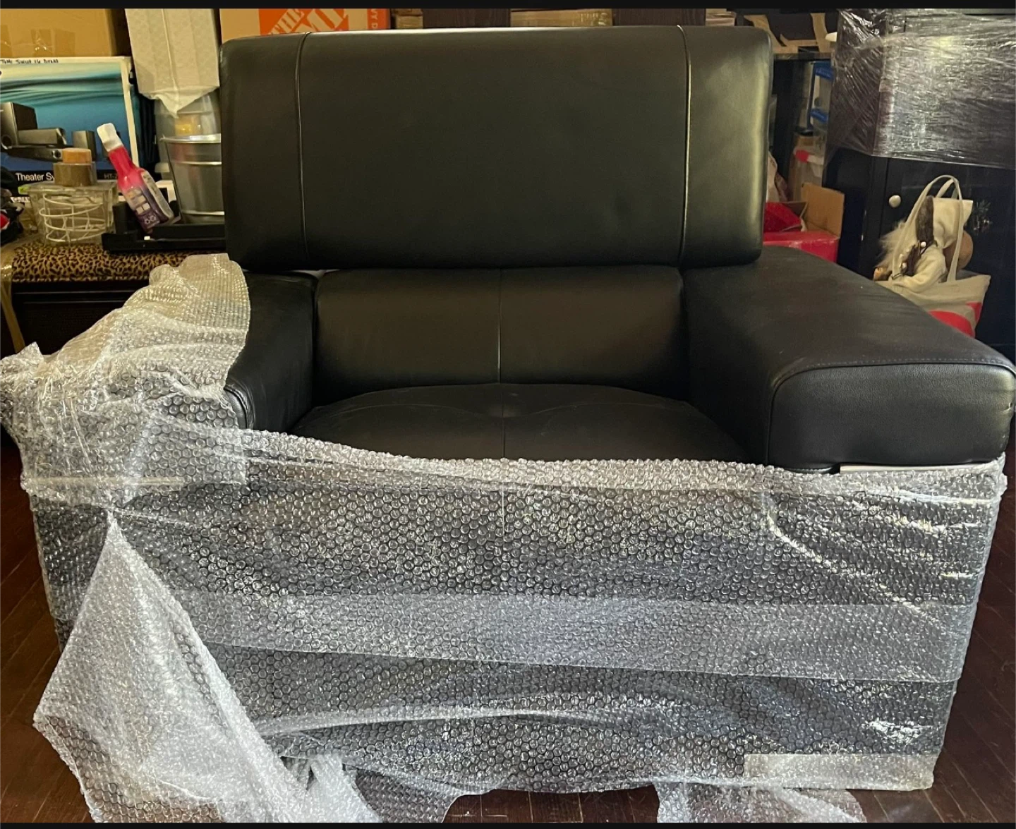 Black Leather Sofa